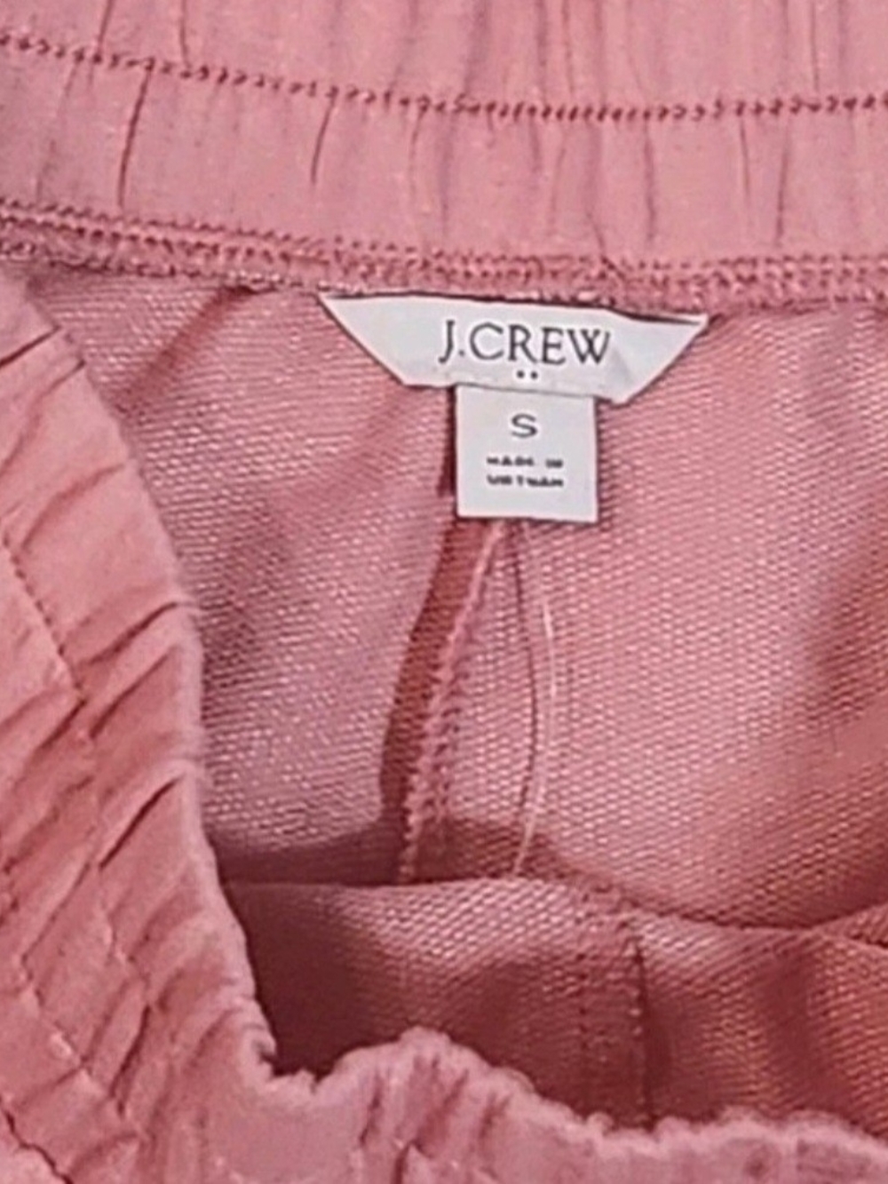 J. Crew Women's Elastic Waist Straight Leg Joggers Pants Size Small Pink NWT - Picture 4 of 4
